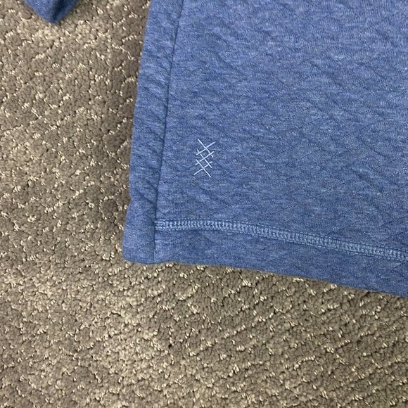 Rhone Weekenders Pullover Men's XL Ocean Blue Heather Snap Sweater Textured - Picture 4 of 11